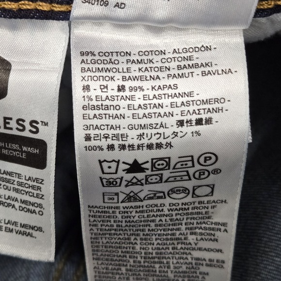 Levi's 510 Men Jeans 32X32 Dark Blue Denim Skinny Logo Button 30" Inseam - Picture 3 of 12